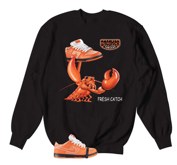 Dunk SB Orange Lobster Sweater - Fresh Catch - Black