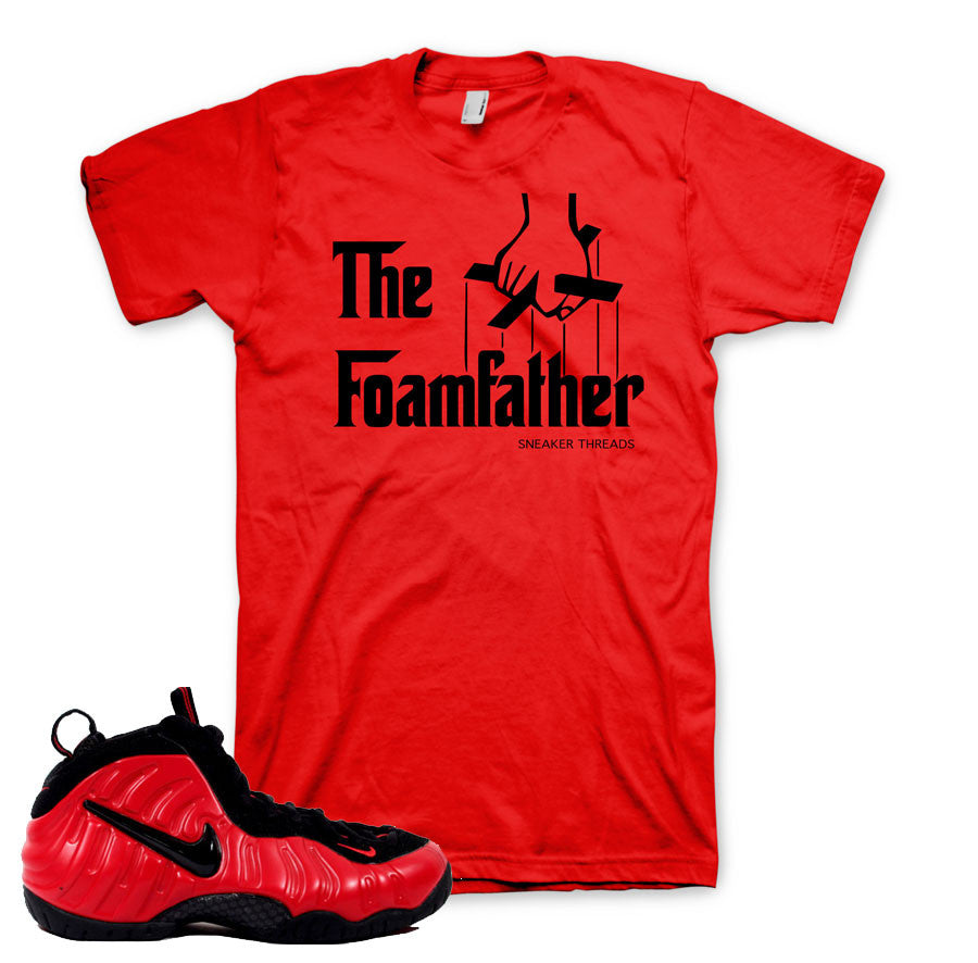 Shirts match foamposite univrsity red sneaker foam varsity red tees.