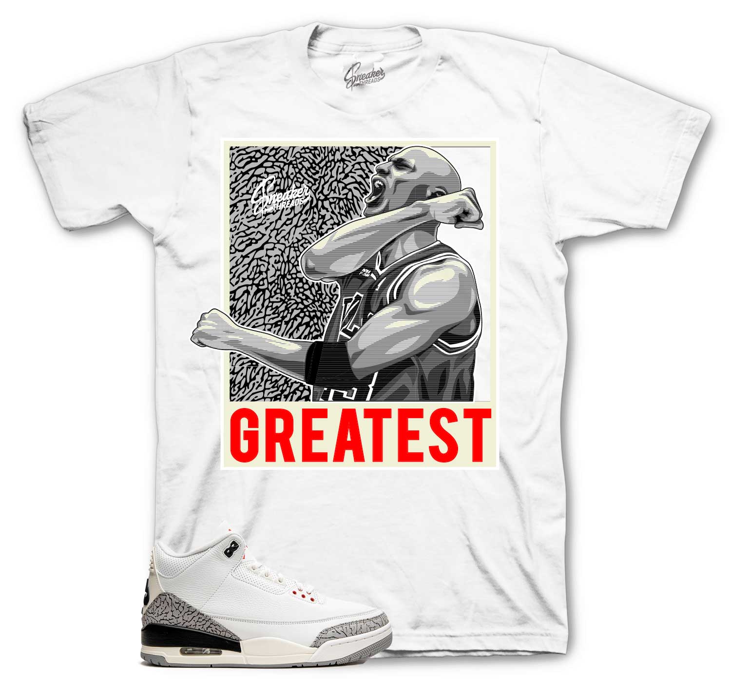 Retro 3 White Cement Reimagined Shirt - Greatest