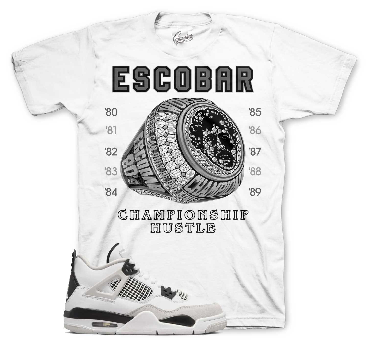 Jordan 4 military black sneaker tees