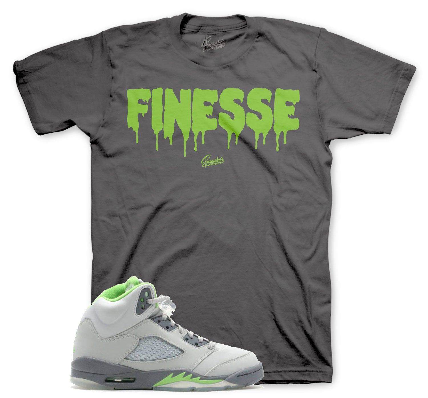 Jordan 5 green bean sneaker tees