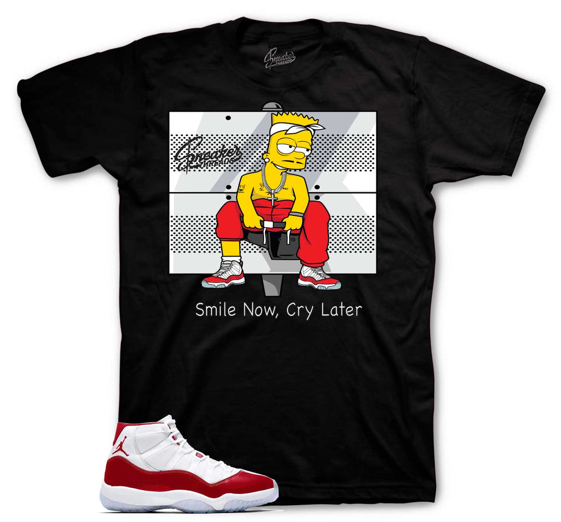 Retro 11 Varsity Red Shirt - Smile Now