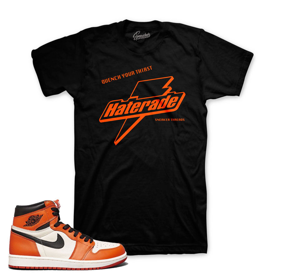 Jordan 1 shattered backboard tee shirt match retro 1 sneaker tee.