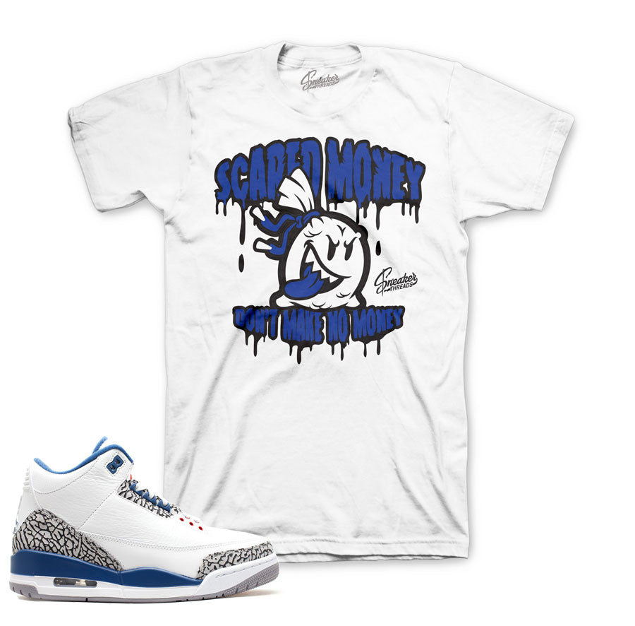 Shirts match Jordan 3 true blue retro 3 sneaker match tees.
