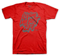 Red Flint Jordan 13 Sneaker collection matching with mens tee collection 