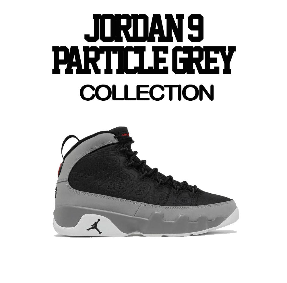 Jordan 9 particle grey sneaker tees