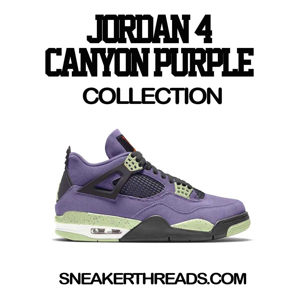 Retro 4 Canyon Purple Shirt - Fly kicks - Black