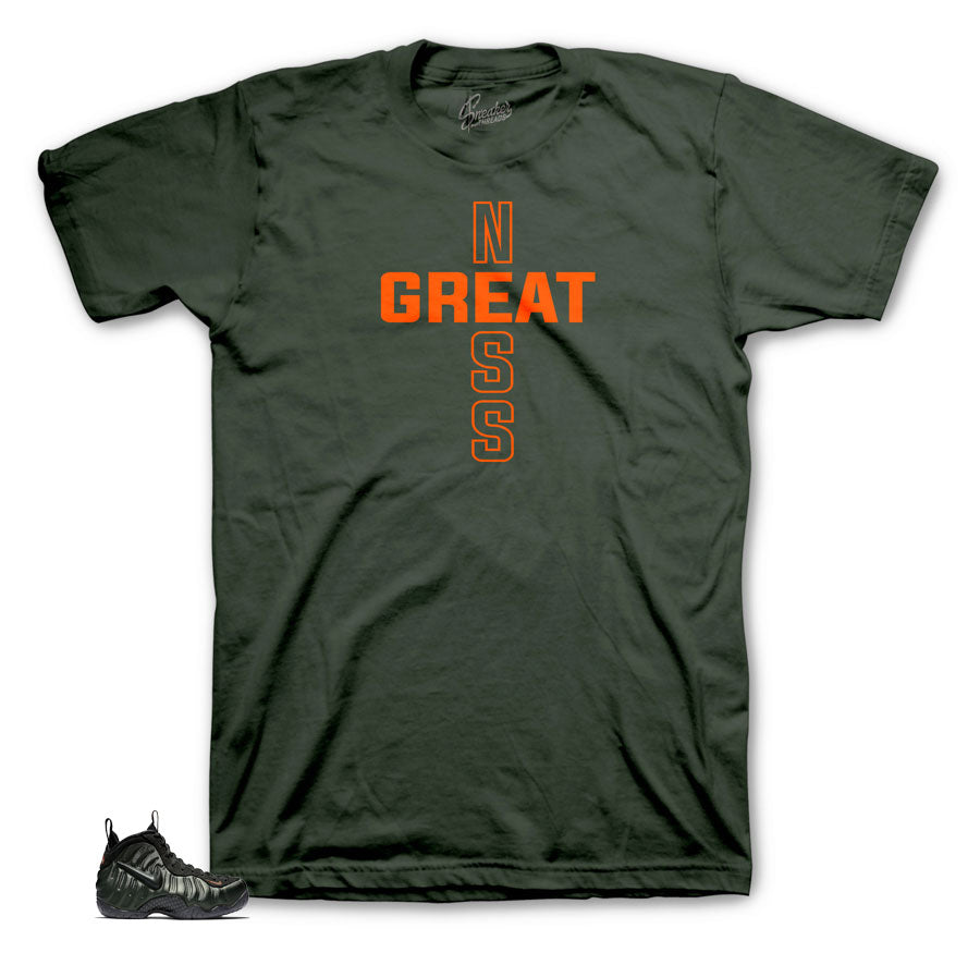 Sneaker threads clothing collection of tees to match foam sequoia.