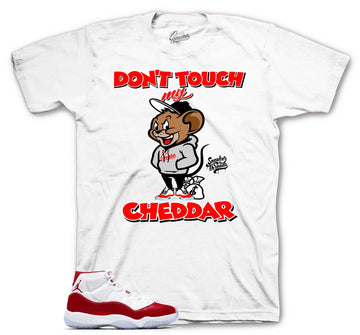 Retro 11 Varsity Red Shirt - Cheddar - White