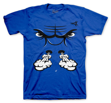 Retro 5 Stealth Shirt - Raging Face - Blue