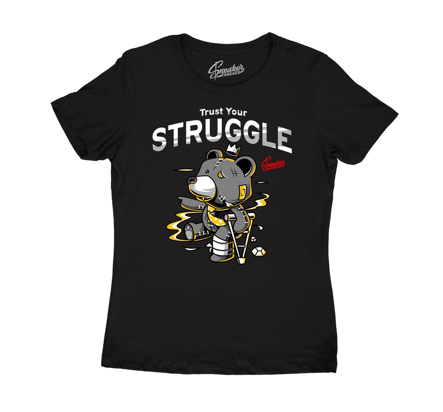 Womens  Cool Grey 3 Shirt - Trust Your Struggle - Black