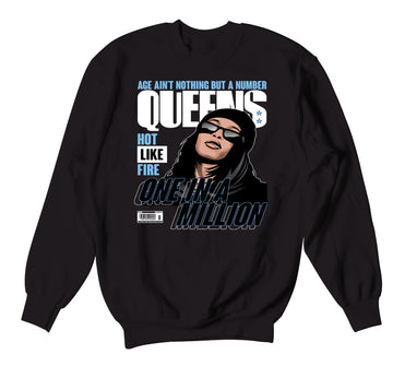 Retro 1 Uni Blue Sweater - Queens - Black