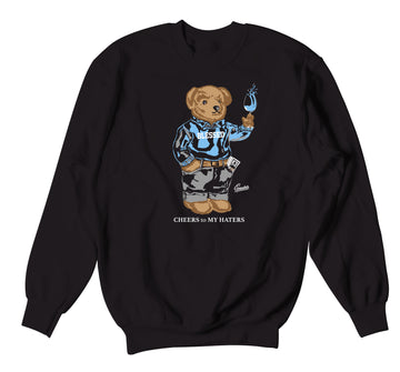 Retro 1 Uni Blue Sweater - Cheers Bear - Black