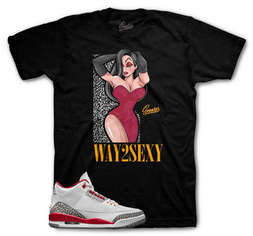 Jordan 3 Cardinal red Tees