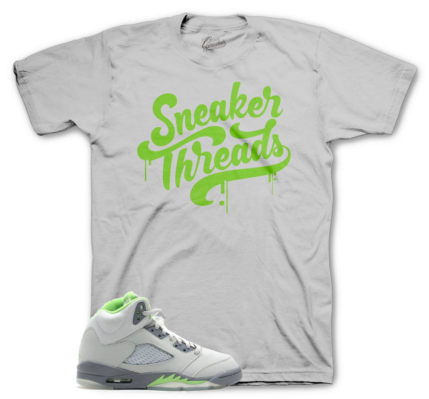 Jordan 5 green bean sneaker tees