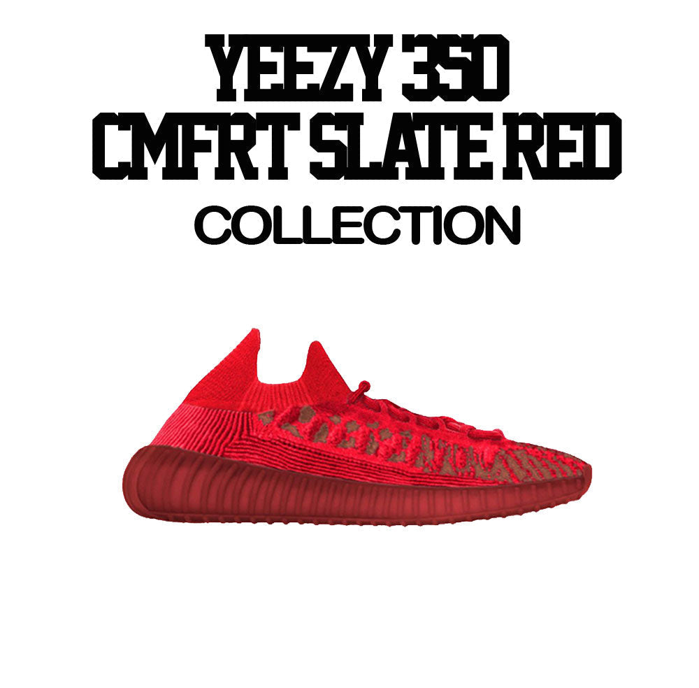 Yeezy 350 slate red sneaker tees
