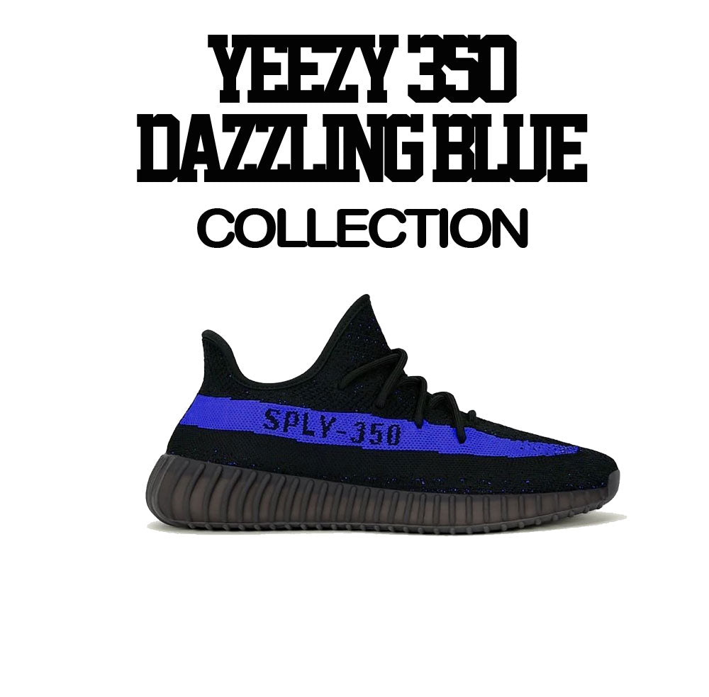 Yeezy 350 Dazzling Blue Sneaker Tees - Fly Bear Shirts - Black