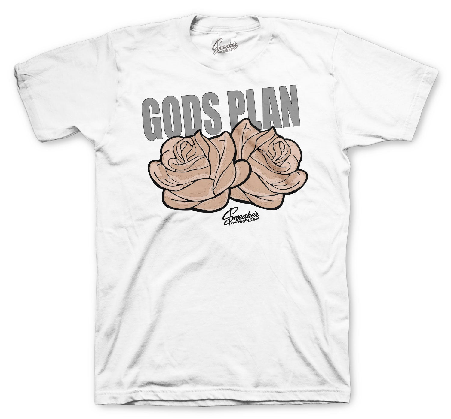 Retro 4 Shimmer Shirt - Gods Plan - White