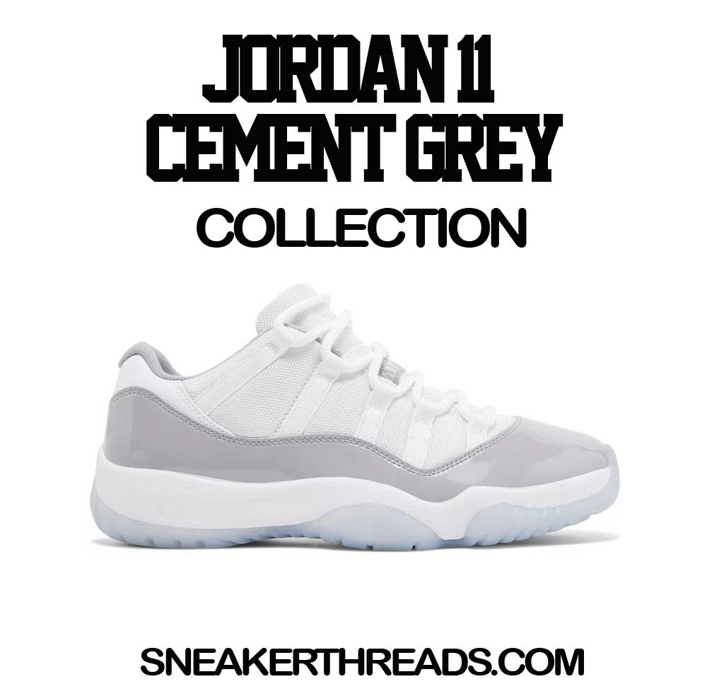 Retro 11 Cement Grey Shirt - Cheddar - White