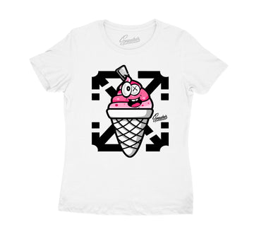 Womens Ice Cream 12 Shirt - Lucky charm - White