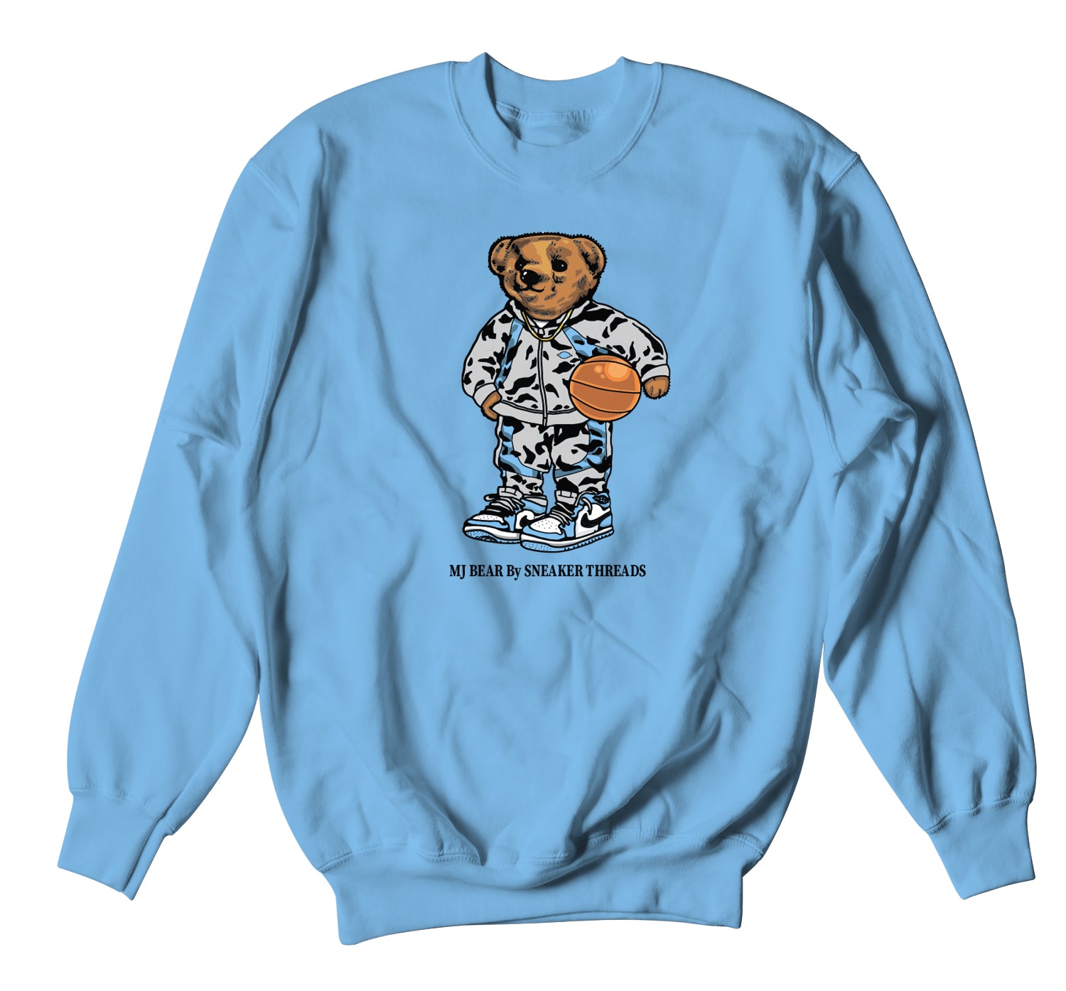 Retro 1 Uni Blue Sweater - MJ Bear - Blue