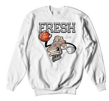Retro 4 Shimmer Sweater - Fresh Fours - White