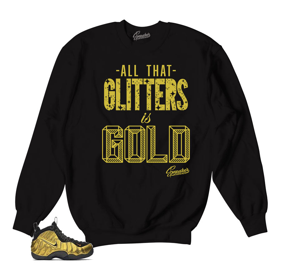 Foamposite metallic gold sweatshirts | Clothing to match foams.
