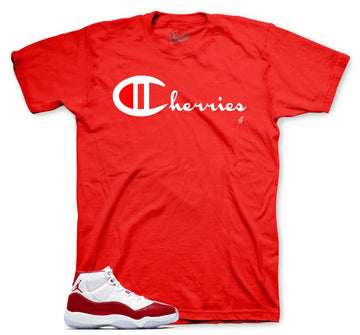 Retro 11 Varsity Red Shirt - Cherries - Red