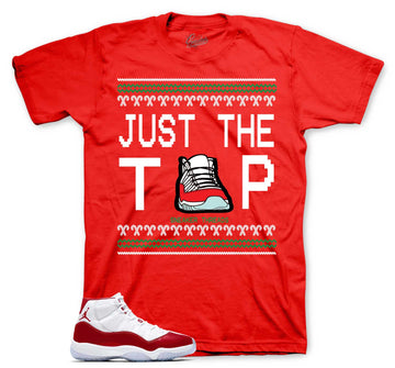 Retro 11 Varsity Red Shirt - Just The Tip - Red