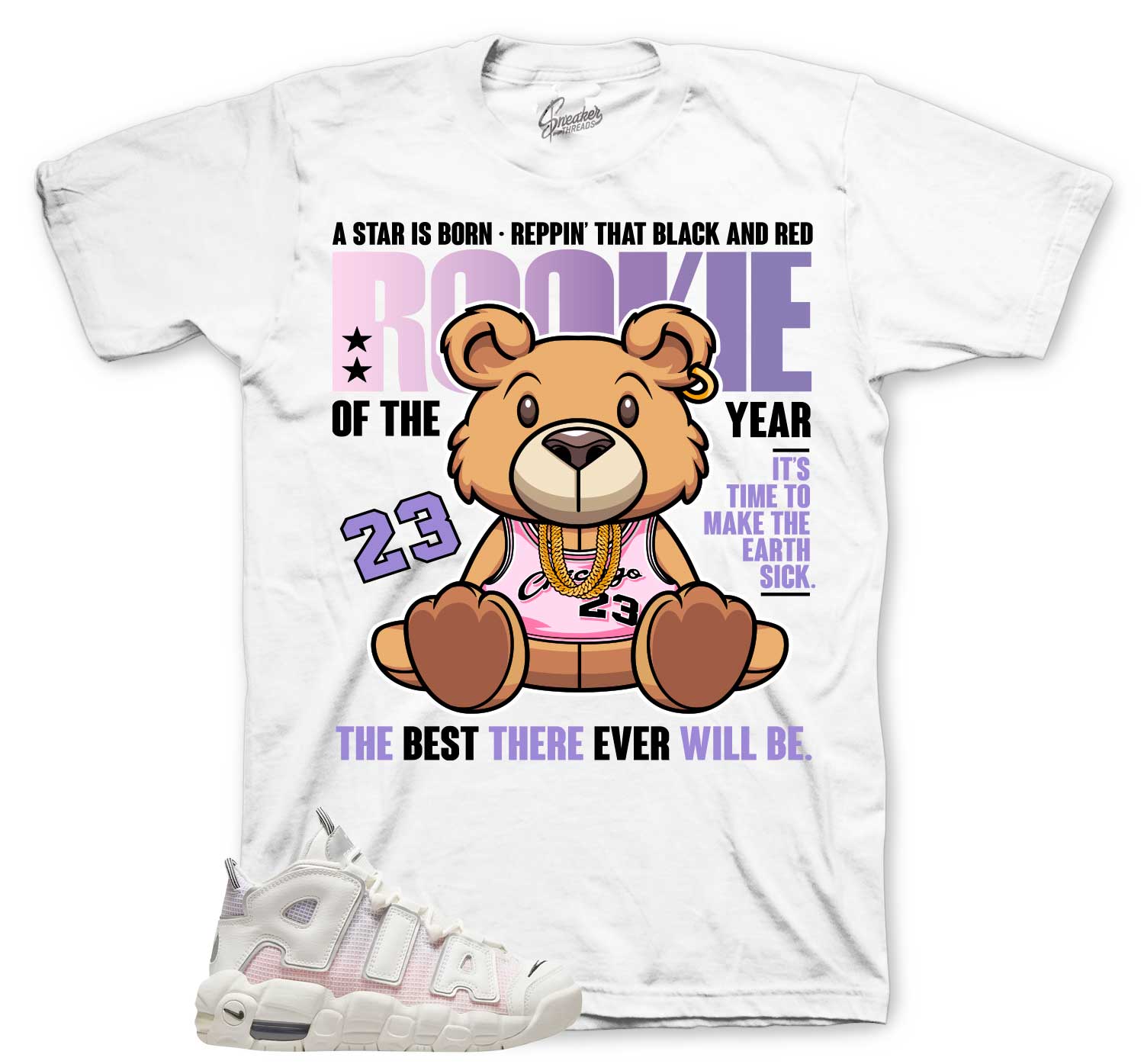 Uptempo 96 Thank You Wilson Shirt - Rookie Bear - White