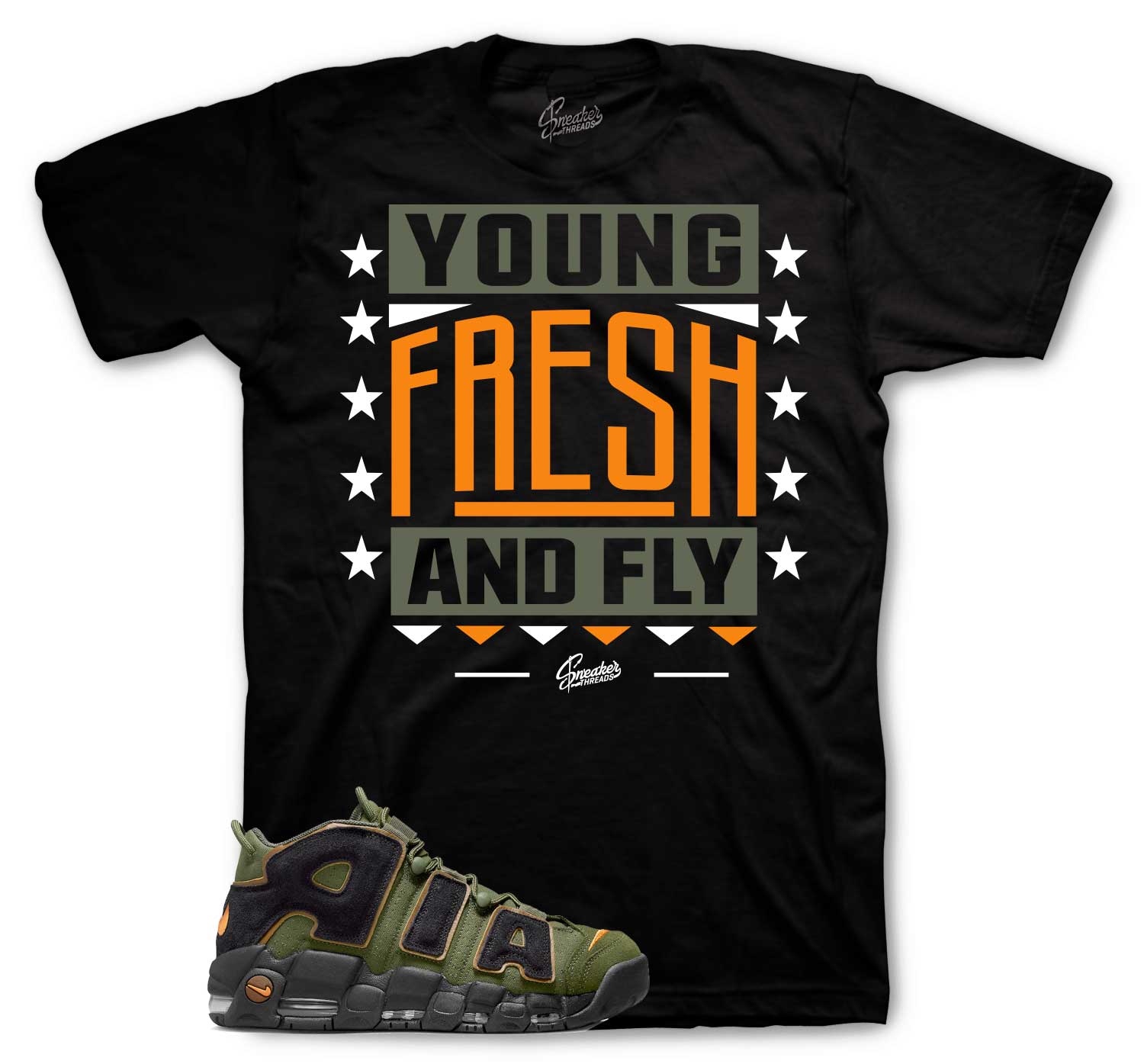 Uptempo 96 Cargo Khaki Shirt - Young Fresh - Black