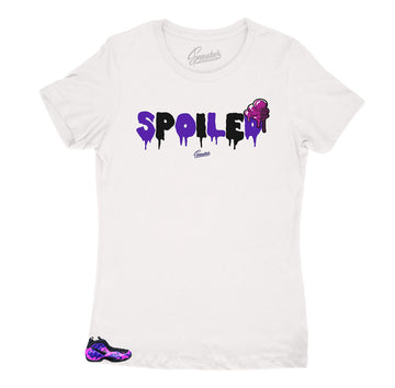 Foamposite camo purple matches womens tees made to match perfectly