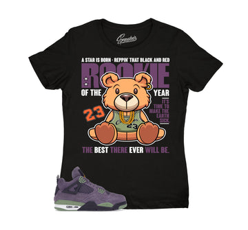 Womens Canyon Purple 4 Shirt - Rookie Bear - Black