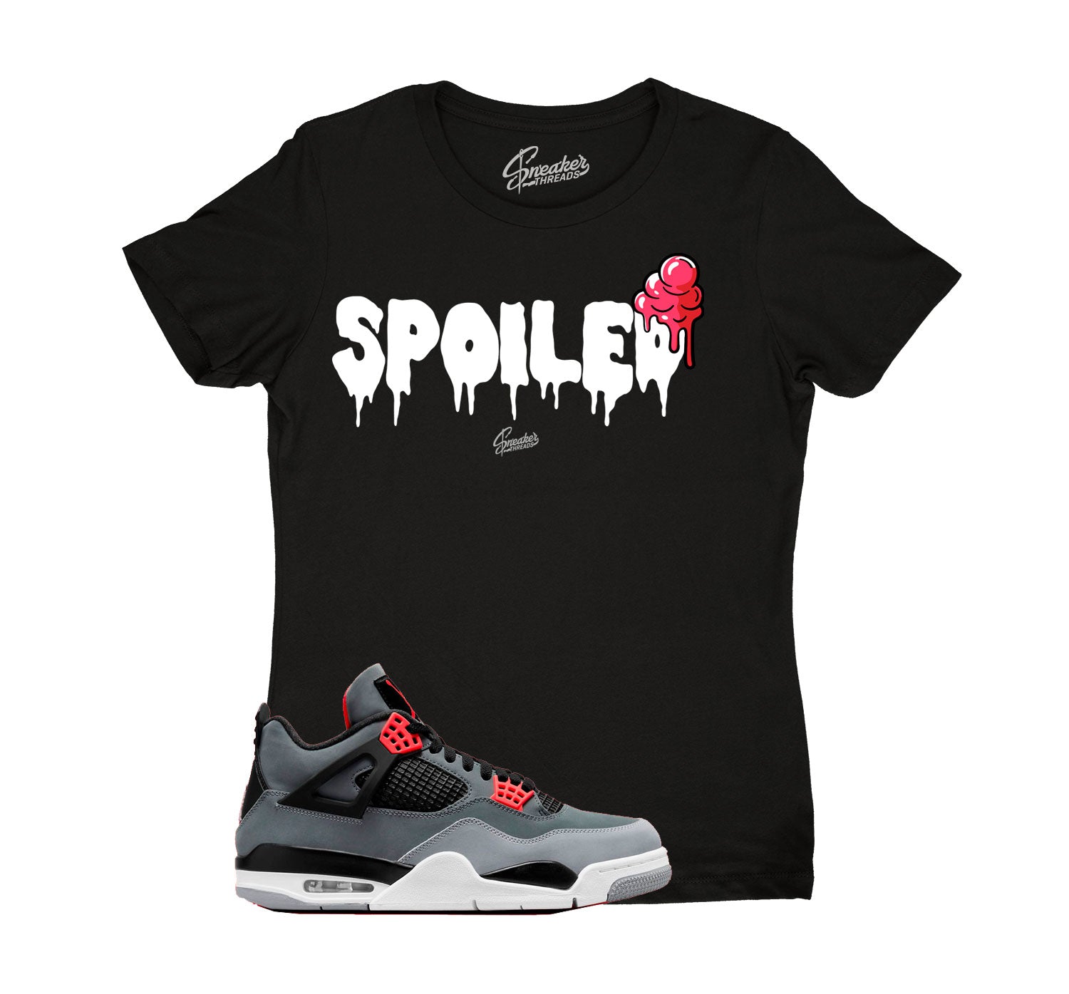 Ladies Jordan 4 infrared sneaker tees