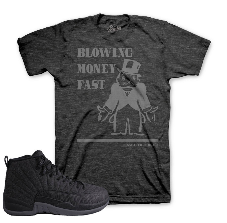 Jordan 12 wool tees match retro 12 wool sneaker shirts.