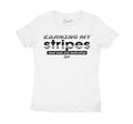 Yeezy Cloud White earning stripes shirt mach perfect