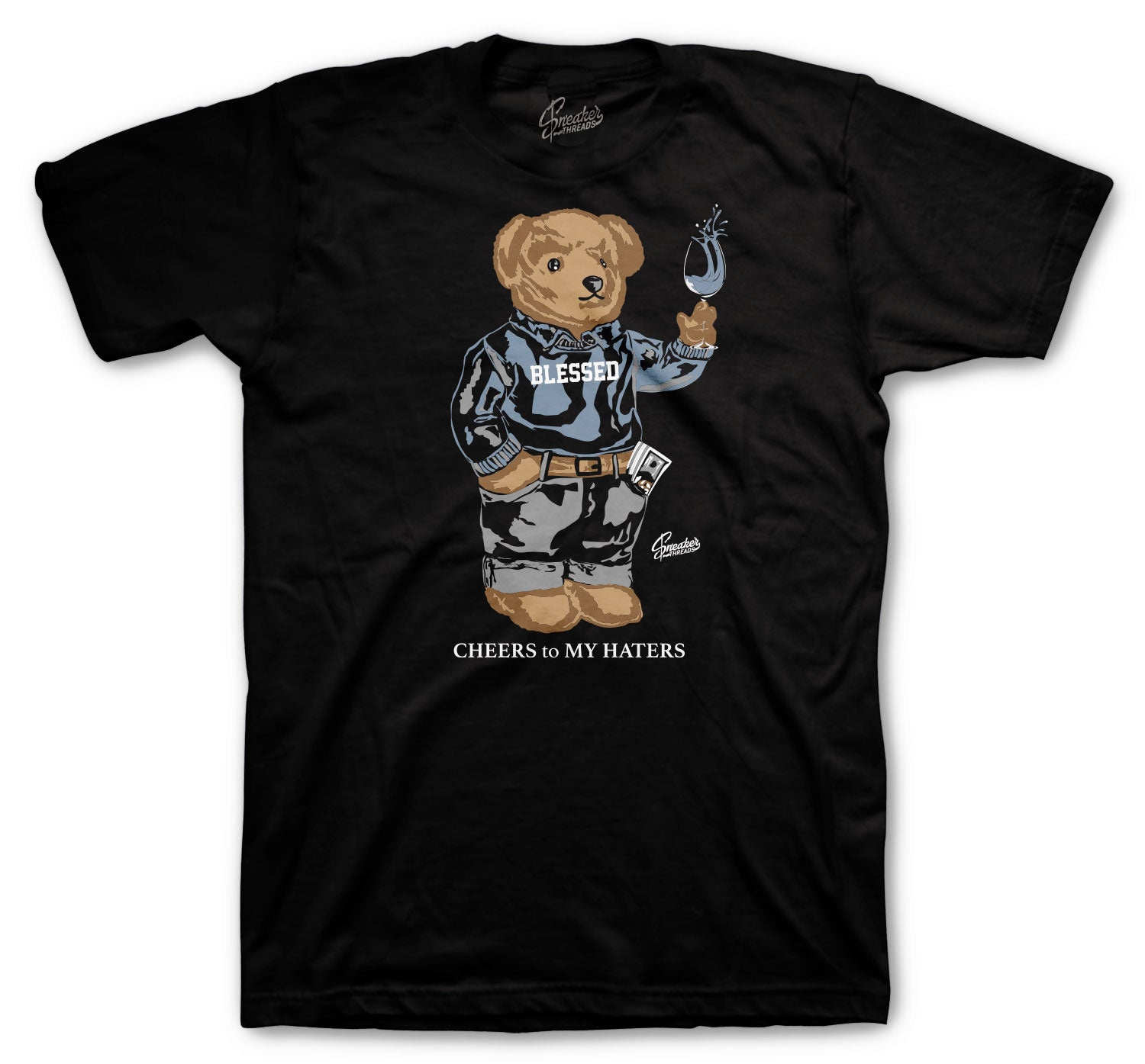 Ash Blue 350 Shirt - Cheers Bear - Black