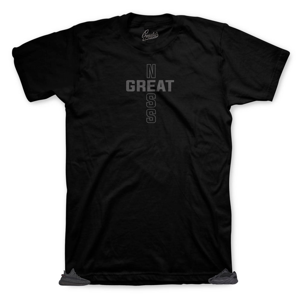 Yeezy Black Sneakers matching t shirts designed to match the Yeezy black 350 and 700 sneakers
