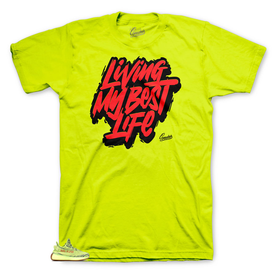 Semi frozen yellow yeezy sneaker tees match | sneaker shirts.