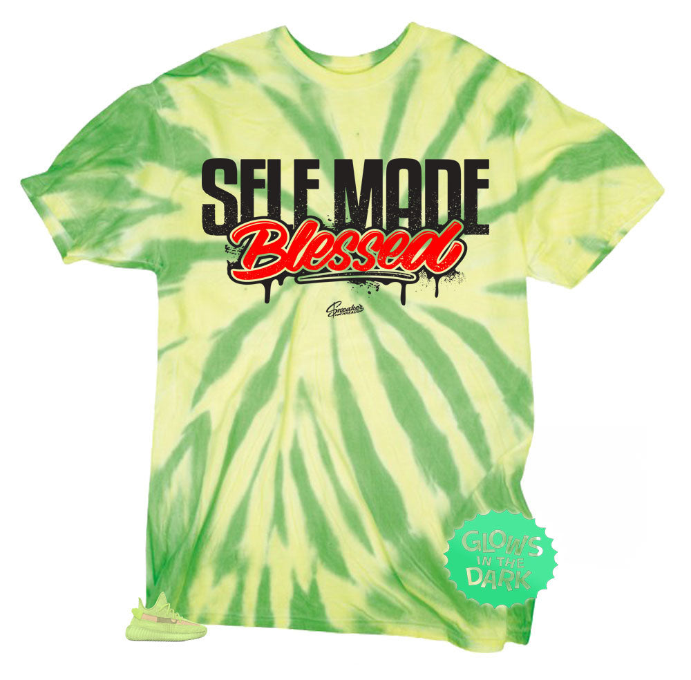 Tie Dye Neon Green Glow Yeezy Boost 350 Shirts