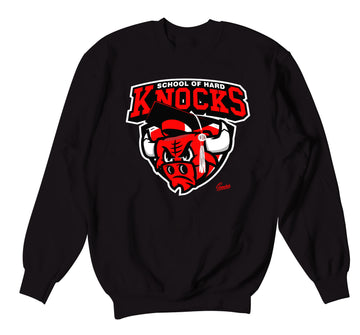 Retro 11 Bred Sweater - Hard Knocks - Black