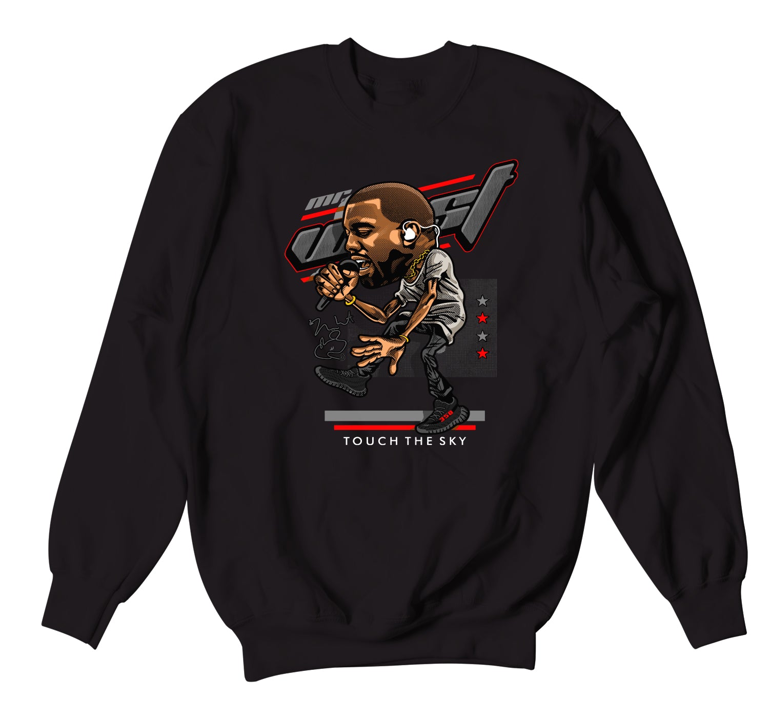 Bred 350 Sweater - Touch The Sky - Black