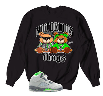 Jordan 5 green bean sneaker sweaters