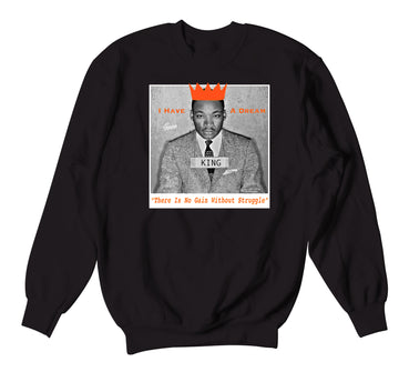 Retro 5 Orange Blaze Sweater - Freedom - Black