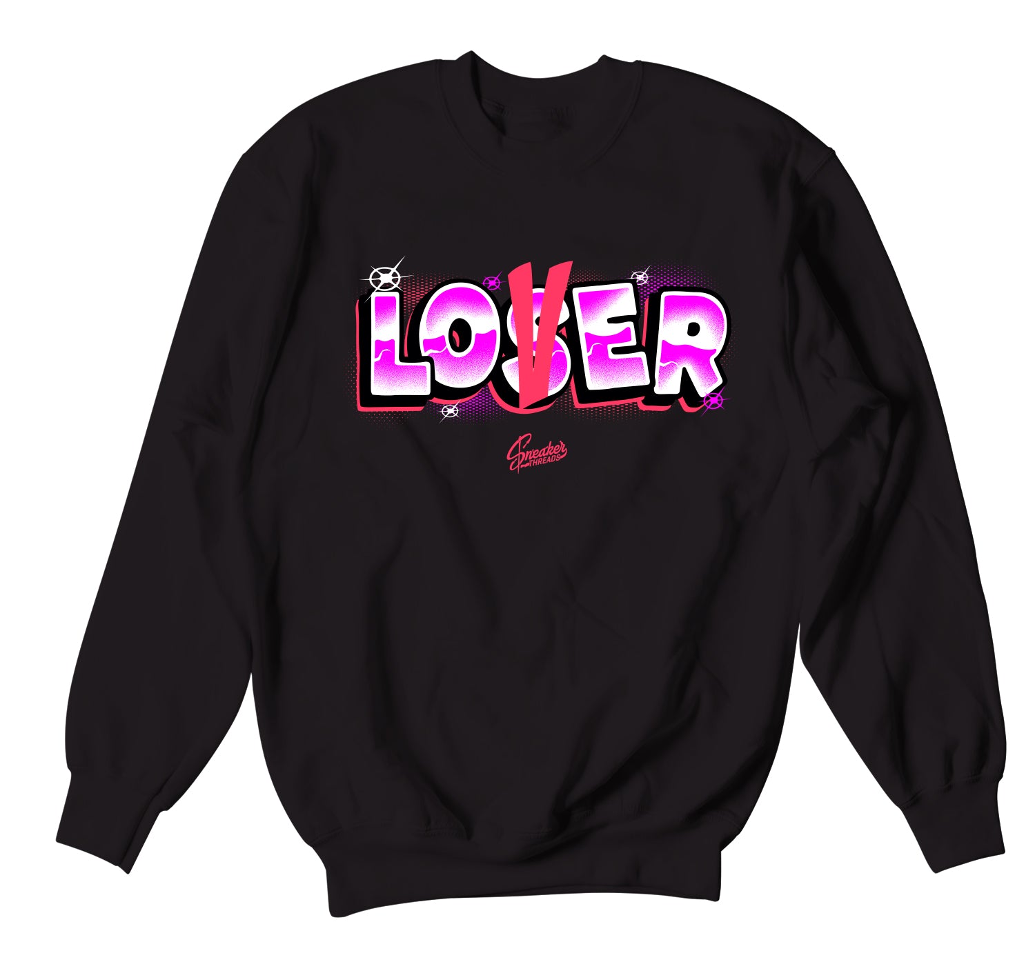 Retro 14 Shocking Pink Sweater - Lover - Black