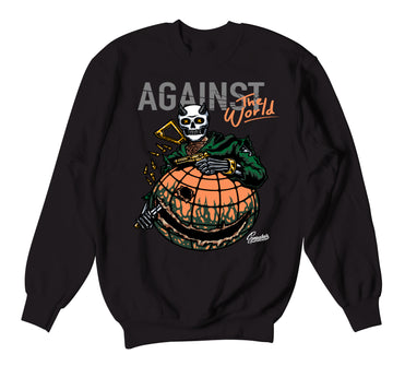 700 Wash Orange Sweater - Against The World - Black