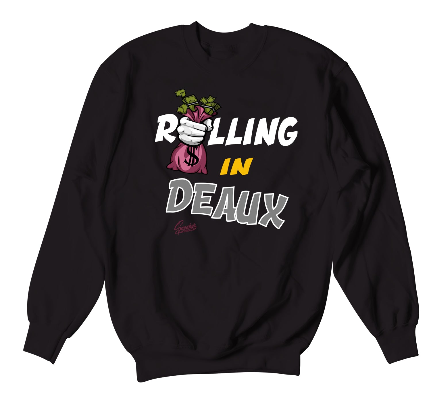 Retro 6 Bordeaux Sweater - Rolling In Deaux - Black