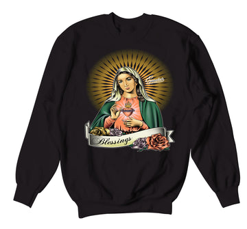 700 Wash Orange Sweater - Virgin Mary - Black
