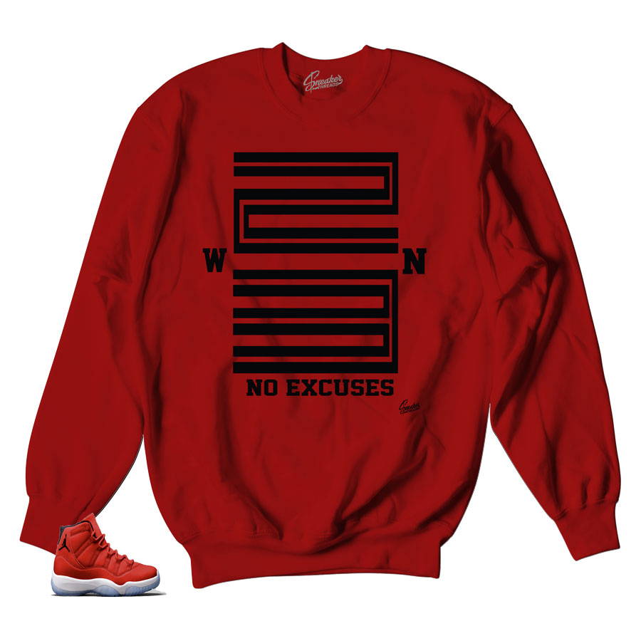 Win 23 sweatshirts to match retro 11 shoes | Gym red 11