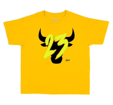 kids t shirt collection to go with Jordan 1 volt gold sneakers 